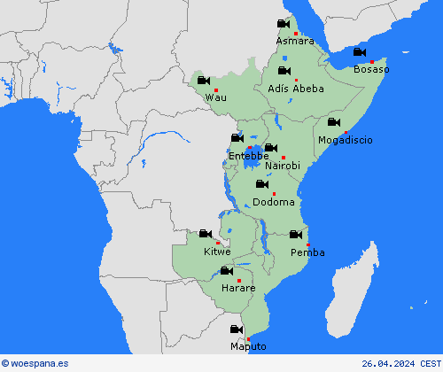 cámara web  África Mapas de pronósticos