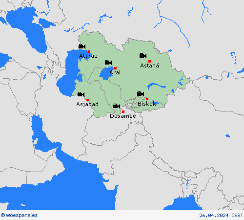 cámara web  Asia Mapas de pronósticos