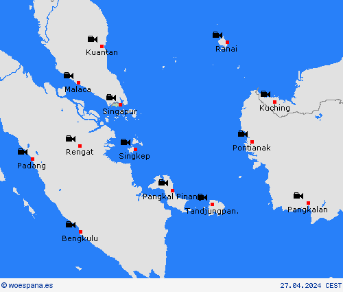 cámara web Singapur Asia Mapas de pronósticos