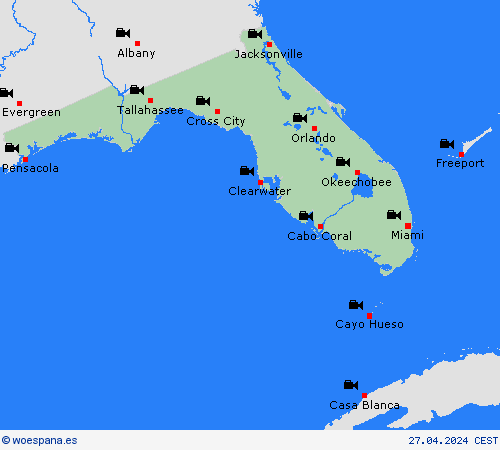 cámara web Florida Norteamérica Mapas de pronósticos