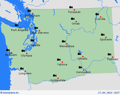 cámara web Washington Norteamérica Mapas de pronósticos