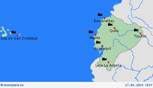 cámara web Ecuador Suramérica Mapas de pronósticos