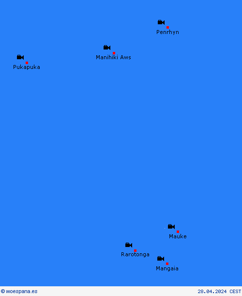 cámara web Islas Cook Oceanía Mapas de pronósticos