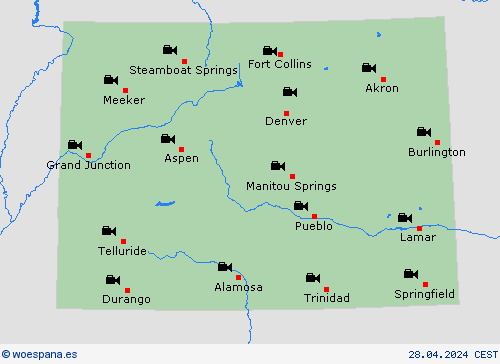 cámara web Colorado Norteamérica Mapas de pronósticos