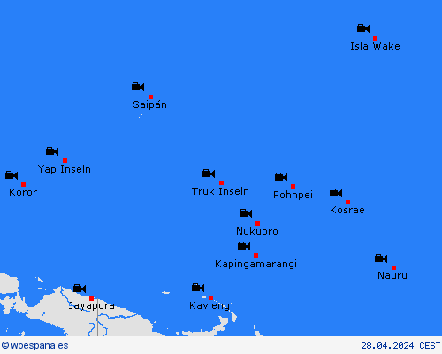 cámara web Nauru Norteamérica Mapas de pronósticos