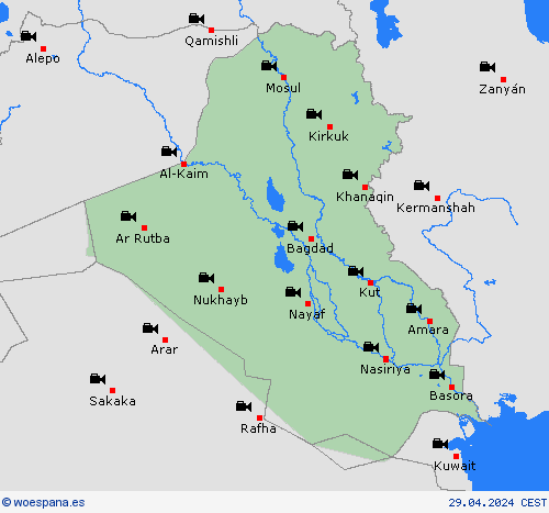 cámara web Irak Asia Mapas de pronósticos