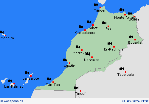 cámara web Marruecos África Mapas de pronósticos
