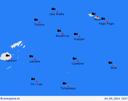 cámara web Samoa Oceanía Mapas de pronósticos