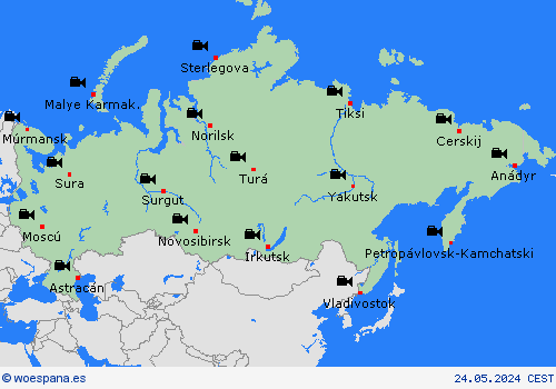 cámara web Rusia Europa Mapas de pronósticos