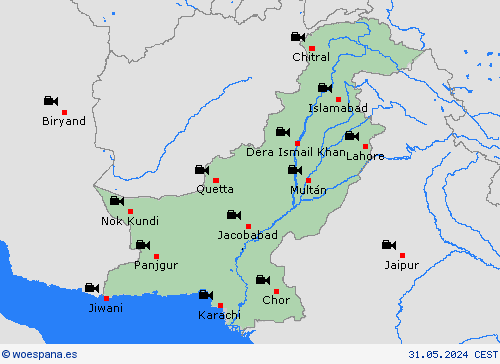 cámara web Pakistán Asia Mapas de pronósticos