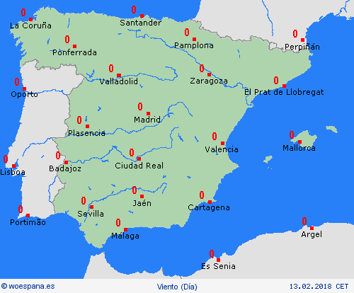 viento España España Mapas de pronósticos