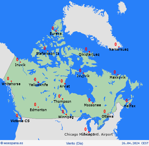 viento  Norteamérica Mapas de pronósticos