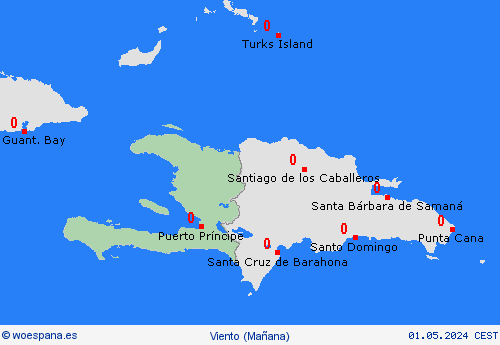 viento Haití Centroamérica Mapas de pronósticos